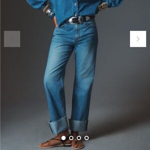 NWOT ASKKNY Straight Cuffed High Rise Jean